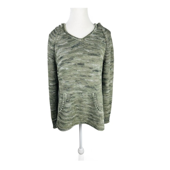 Eddie Bauer Tops - ⭐️ 3/$15 Eddie Bauer Olive Knit Hoodie Size L